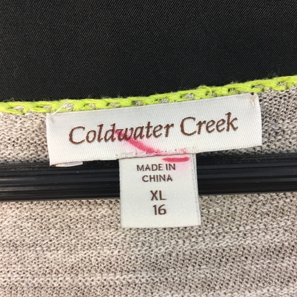 Coldwater Creek S/S Sweater Top XL 16 Textured - Picture 4 of 5